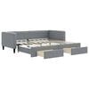 vidaXL Sof&aacute; cama nido con cajones tela gris claro 100x190 cm