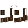 vidaXL Set de muebles de ba&ntilde;o 4 piezas madera contrachapada roble humo
