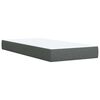 vidaXL Cama box spring con colch&oacute;n tela gris oscuro 100x200 cm