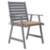 vidaXL Sillas de comedor jard&iacute;n con cojines 4 uds madera maciza acacia