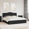 vidaXL Estructura de cama Negro 200 x 200 cm Madera Ingenieril