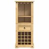 vidaXL Mueble botellero Corona madera maciza de pino 56x35x134,5 cm