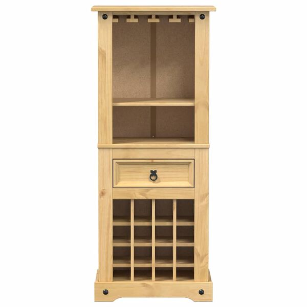 vidaXL Mueble botellero Corona madera maciza de pino 56x35x134,5 cm