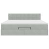 vidaXL Estructura de cama otomana con colch&oacute;n gris claro 180x200cm