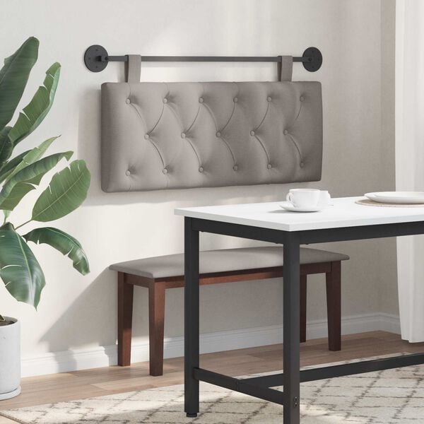 vidaXL Cabecera Colgante Taup&eacute; 110 x 55 x 7 cm tela