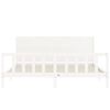 vidaXL Estructura de cama sin colch&oacute;n madera maciza blanca 200x200 cm