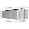 vidaXL Caseta de jard&iacute;n metal verde 257x580x181 cm