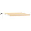 vidaXL Toldo manual retr&aacute;ctil con LEDs Naranja y 4,5 x 3 m