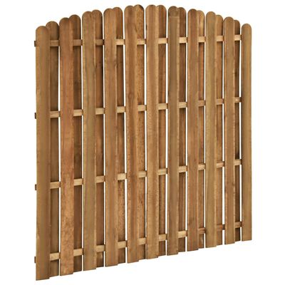 vidaXL Panel de valla de jardín de madera de pino 180x(155-170) cm
