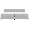 vidaXL Cama tipo Box Spring Gris claro 200 x 200 cm Terciopelo