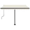 vidaXL Toldo de pie autom&aacute;tico crema 350x250 cm