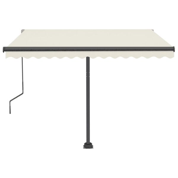 vidaXL Toldo de pie autom&aacute;tico crema 350x250 cm