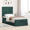 vidaXL Estructura cama otomana colchones terciopelo verde oscuro