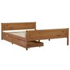 vidaXL Estructura de cama 2 cajones madera pino marrón miel 140x200 cm