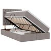 vidaXL Cama con almacenamiento Taupé 120 x 190 cm Cuero sintético