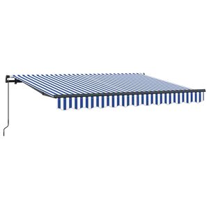 vidaXL Toldo Retr&aacute;ctil Manual Azul 250 x 200 cm tela