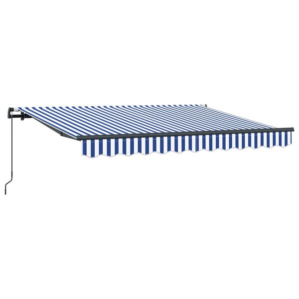 vidaXL Toldo Retr&aacute;ctil Azul y 250 x 200 cm Poli&eacute;ster y Aluminio