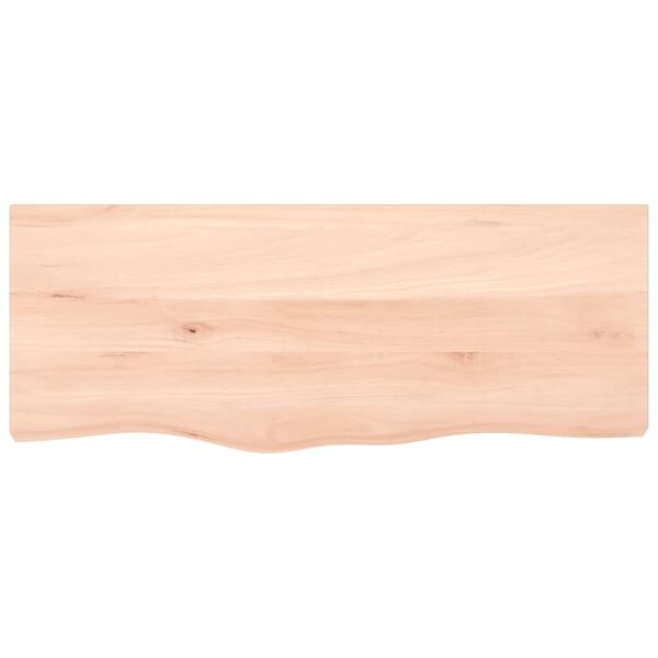 vidaXL Tablero de mesa madera maciza roble sin tratar 100x40x(2-4) cm