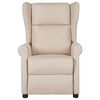 vidaXL Sill&oacute;n reclinable de cuero sint&eacute;tico blanco crema