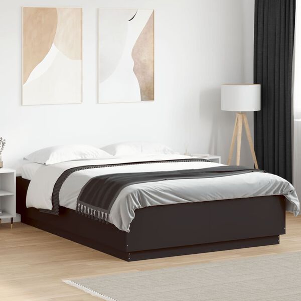 vidaXL Estructura de cama madera de ingenier&iacute;a negra 160x200 cm