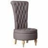 vidaXL Silla de estilo zueco Taup&eacute; 56,5 x 70 x 110 cm tela