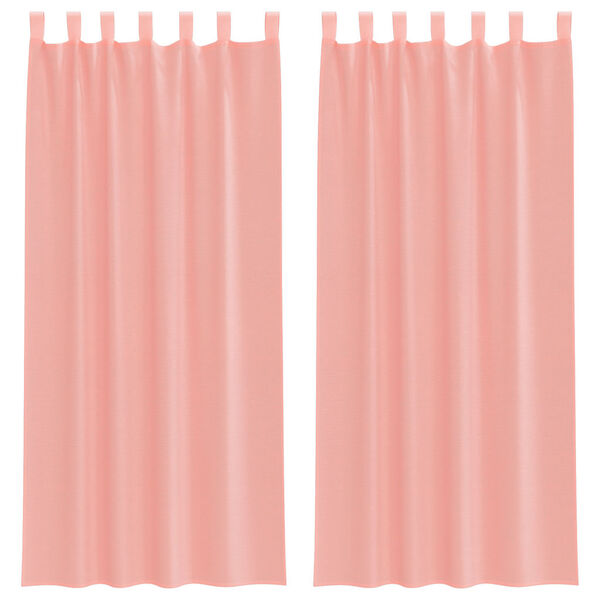 vidaXL Cortinas de gasa con trabillas 2 uds rosa 140x245 cm