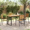 vidaXL Conjunto de Comedor de Jard&iacute;n 5 pcs Negro