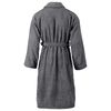 vidaXL Albornoz de rizo unisex 100% algod&oacute;n gris antracita talla S
