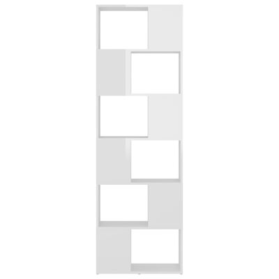 vidaXL Estantería/divisor de espacios blanco brillo 60x24x186 cm