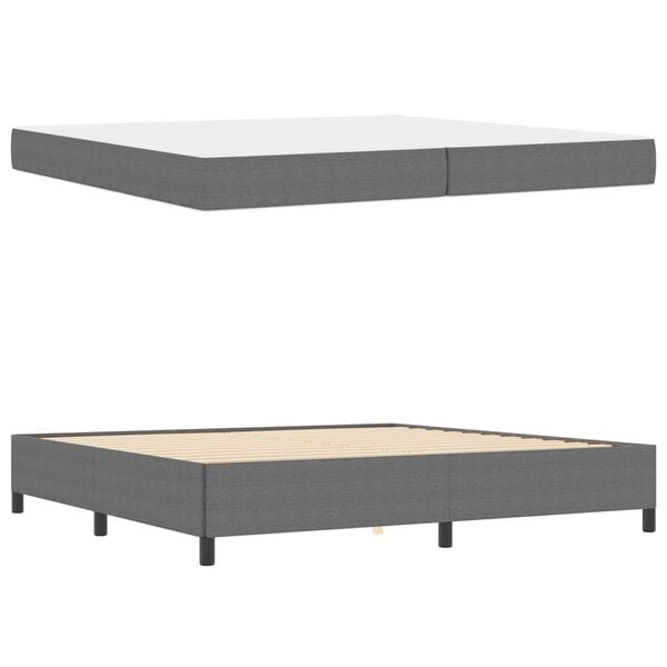 vidaXL Estructura de cama con colch&oacute;n Gris Claro 200 x 200 cm tela