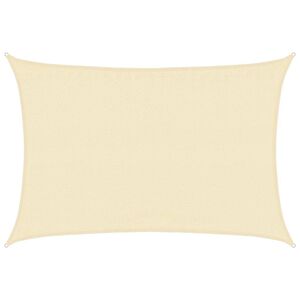 vidaXL Toldo de vela crema HDPE 160 g/m&sup2; 3,5x4,5 m