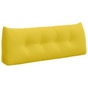 vidaXL Coj&iacute;n de Espalda Amarillo Claro 120 x 24 x 50 cm tela