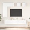 vidaXL Set de mueble para TV de 8 piezas madera contrachapada blanco
