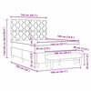 vidaXL Cama tipo Box Spring con colch&oacute;n Gris oscuro 140 x 190 cm tela