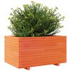 vidaXL Jardinera madera maciza de pino marr&oacute;n cera 90x60x49,5 cm