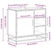 vidaXL Mueble de lavabo madera de ingeniería roble marrón 65x33x60 cm