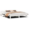 vidaXL Cama sin colch&oacute;n madera maciza de pino blanca 180x200 cm