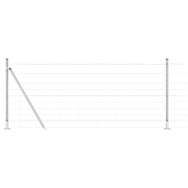 vidaXL Poste de Valla Galvanizado 25 x 1 m Acero