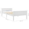 vidaXL Estructura de cama sin colchón madera de pino blanco 100x200 cm
