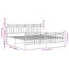 vidaXL Estructura cama sin colch&oacute;n con estribo metal negro 183x213 cm