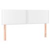 vidaXL Cama box spring colch&oacute;n y LED cuero sint&eacute;tico blanco 140x200 cm