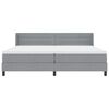 vidaXL Cama tipo Box Spring Gris Claro 200 x 200 cm Poli&eacute;ster