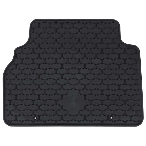 vidaXL Alfombrilla de Coche 4 pcs Negro Goma