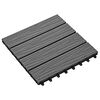 vidaXL Tile de Decking Dise&ntilde;o 3D 11 uds. Gris 30 x 30 cm WPC