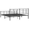 vidaXL Estructura cama sin colch&oacute;n con estribo metal negro 183x213 cm