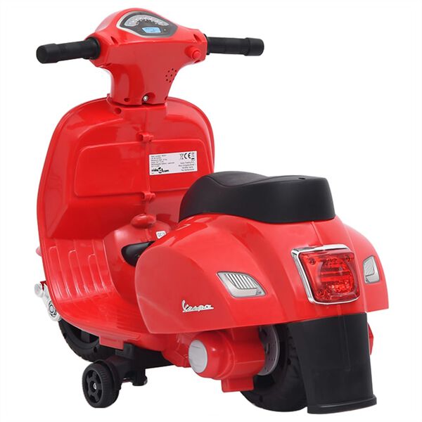 vidaXL Motocicleta el&eacute;ctrica de juguete Vespa GTS300 rojo
