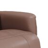 vidaXL Sillón reclinable masaje con reposapiés cuero sintético marrón