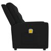 vidaXL Sillón reclinable de masaje de 2 plazas tela negro