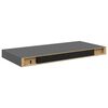vidaXL Estante flotante de pared MDF gris brillo 50x23x3,8 cm