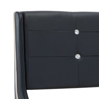 vidaXL Cama con colchón cuero sintético negro 180x200 cm